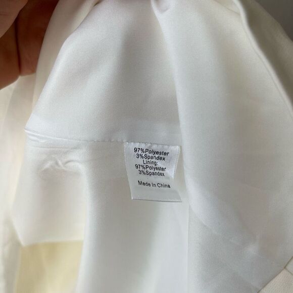 NEW Tuckernuck Dress Bow Back Blythe White Sleeveless Mini Dress Size L - Picture 9 of 11